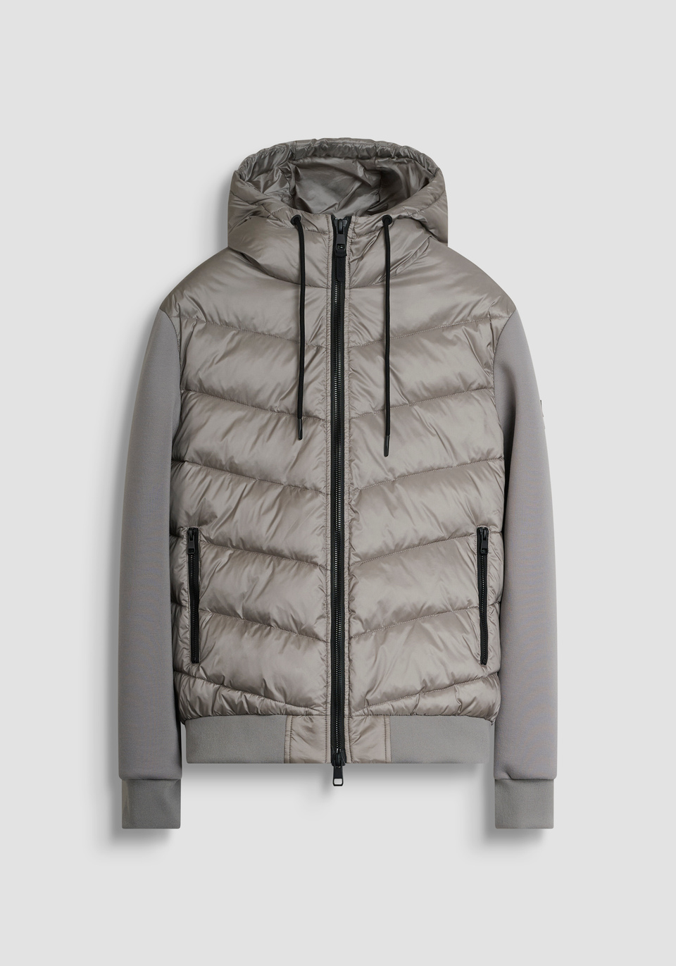 SLIM FIT JACKE MIT ÖKO-POLSTERUNG DUPONT SORONA UND STRICK-ÄRMELN - Antony Morato Online Shop