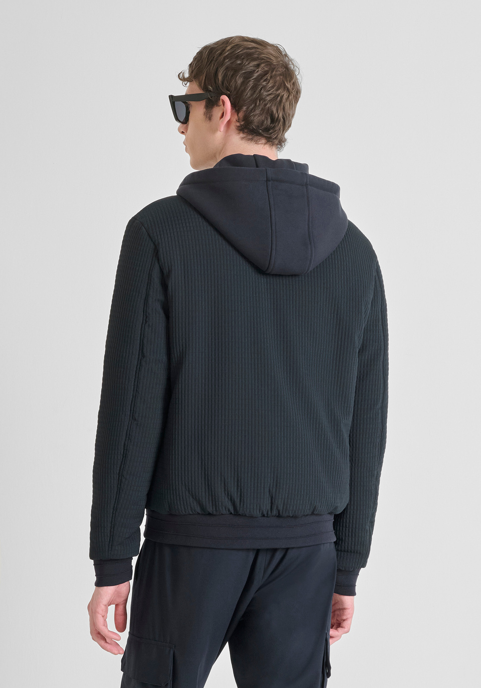 REGULAR FIT BOMBER IN DOBBY TECHNICAL FABRIC WITH DUPONT SORONA ECO-PADDING - Antony Morato Online Shop