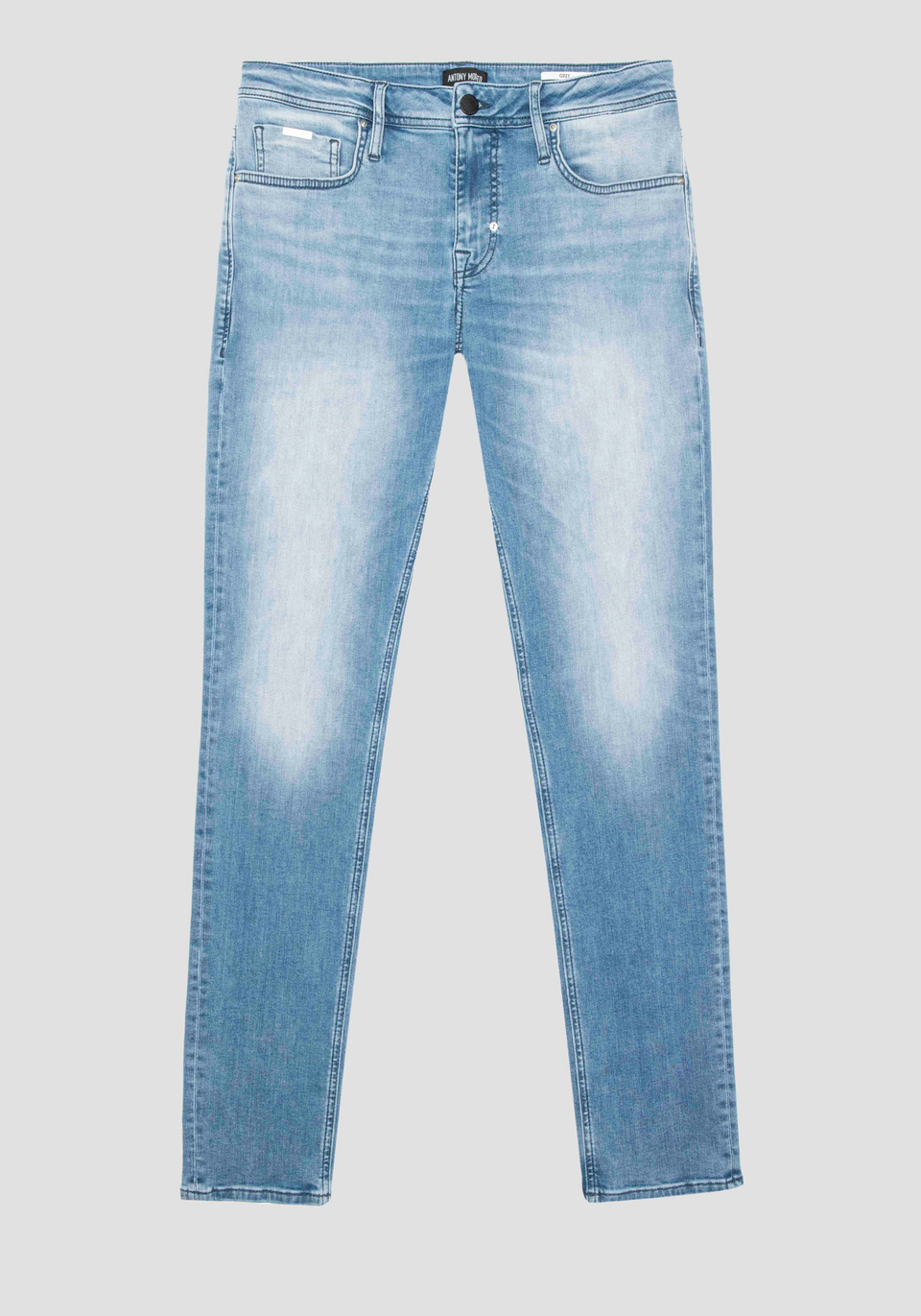 TAPERED FIT "OZZY" JEANS IN POWER STRETCH DENIM WITH USED EFFECT - Antony Morato Online Shop