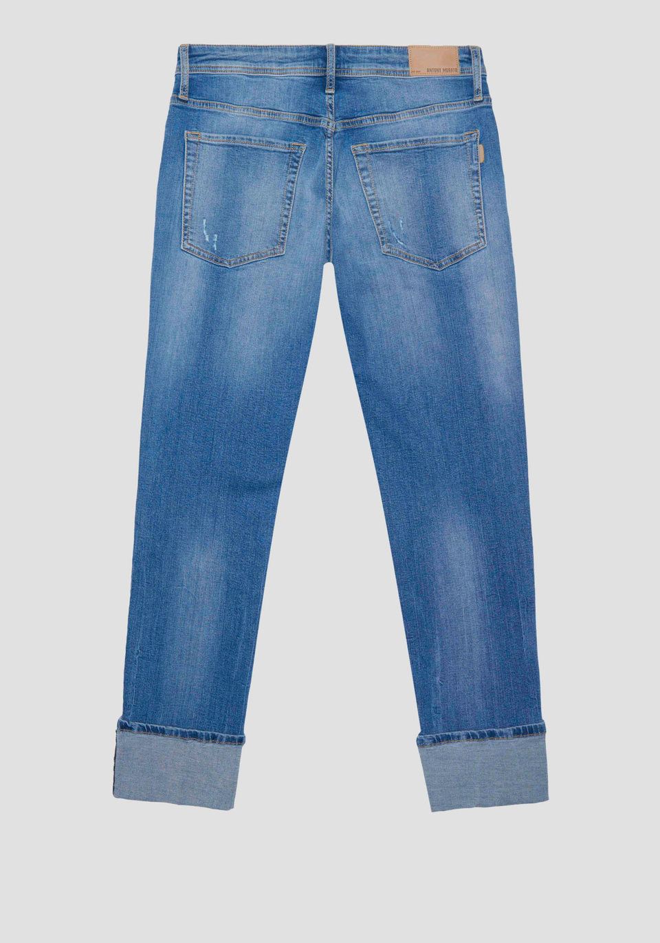 SUPER SKINNY FIT "PAUL" JEANS IN STRETCH DENIM WITH LAPELS - Antony Morato Online Shop