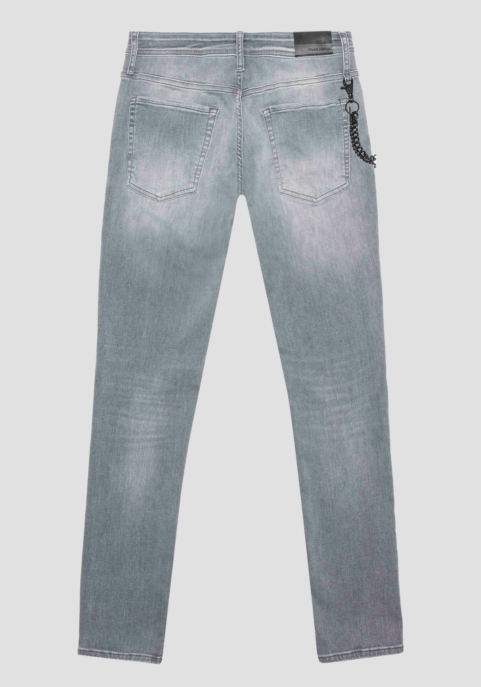 IGGY TAPERED FIT JEANS IN STRETCH DENIM WITH METAL CHAIN - Antony Morato Online Shop