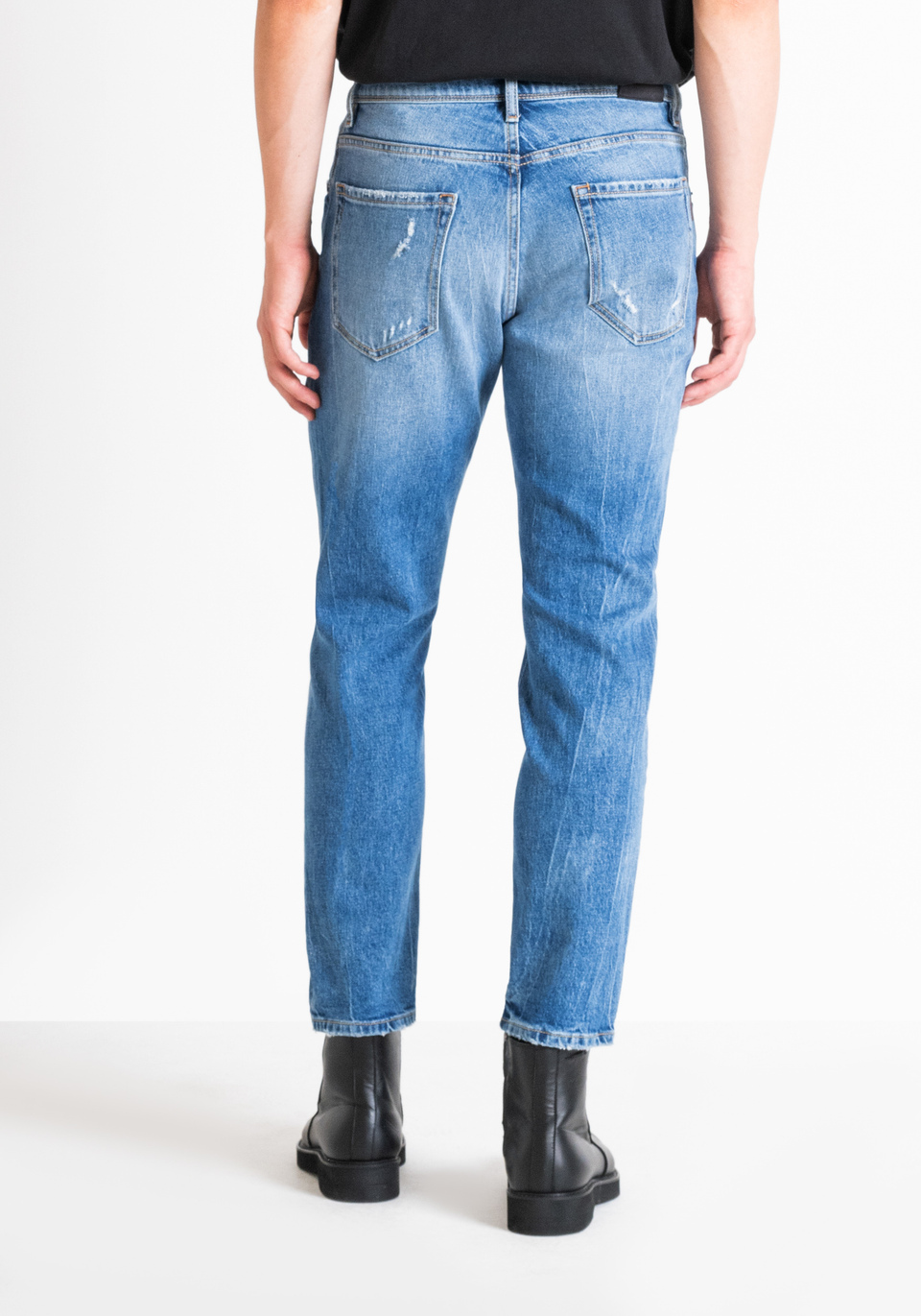 JEANS SLIM FIT "ARGON" ANKLE LENGTH IN DENIM CONFORTEVOLE - Antony Morato Online Shop