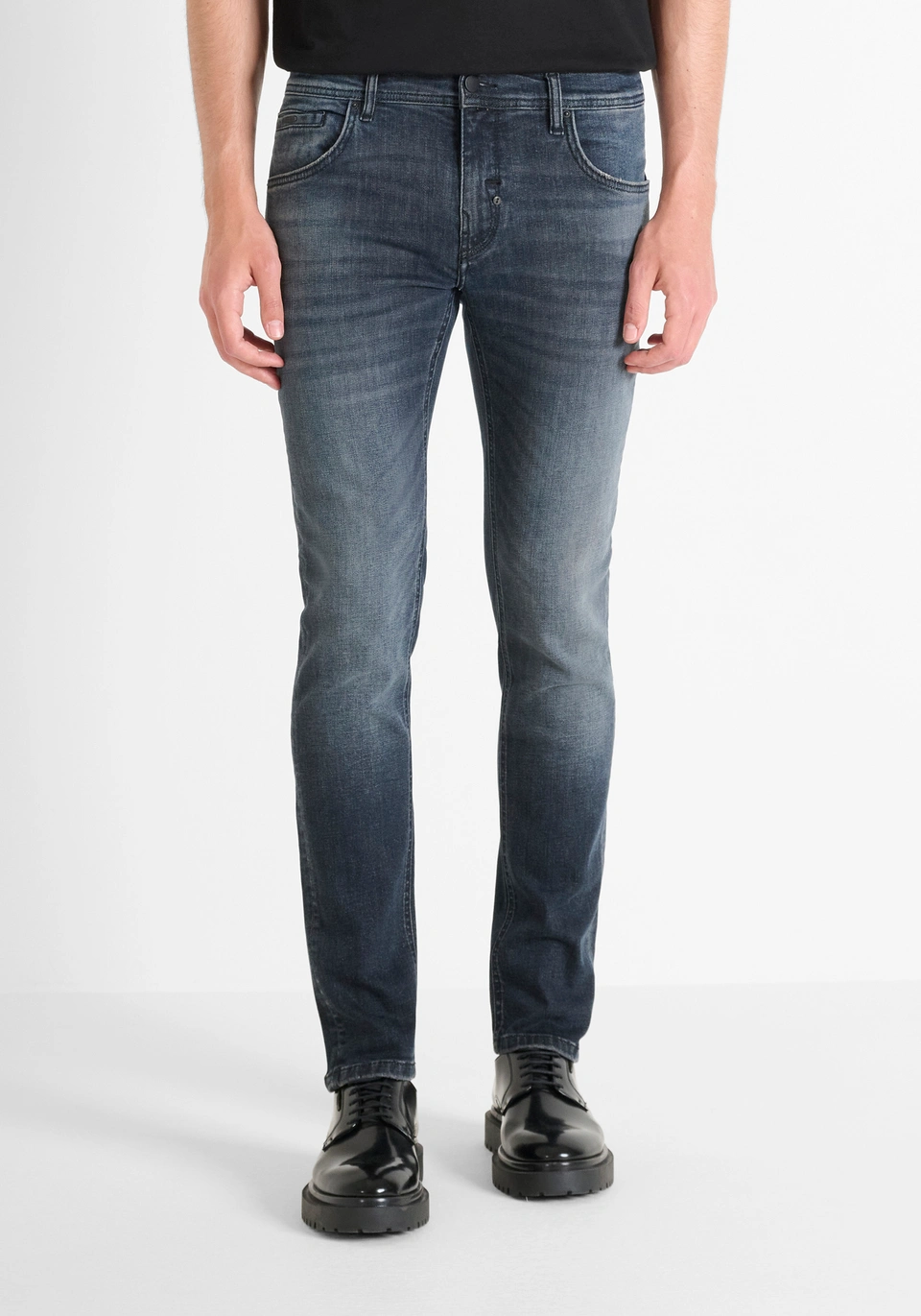 "GILMOUR" SUPER SKINNY FIT JEANS IN BLUE DENIM - Antony Morato Online Shop