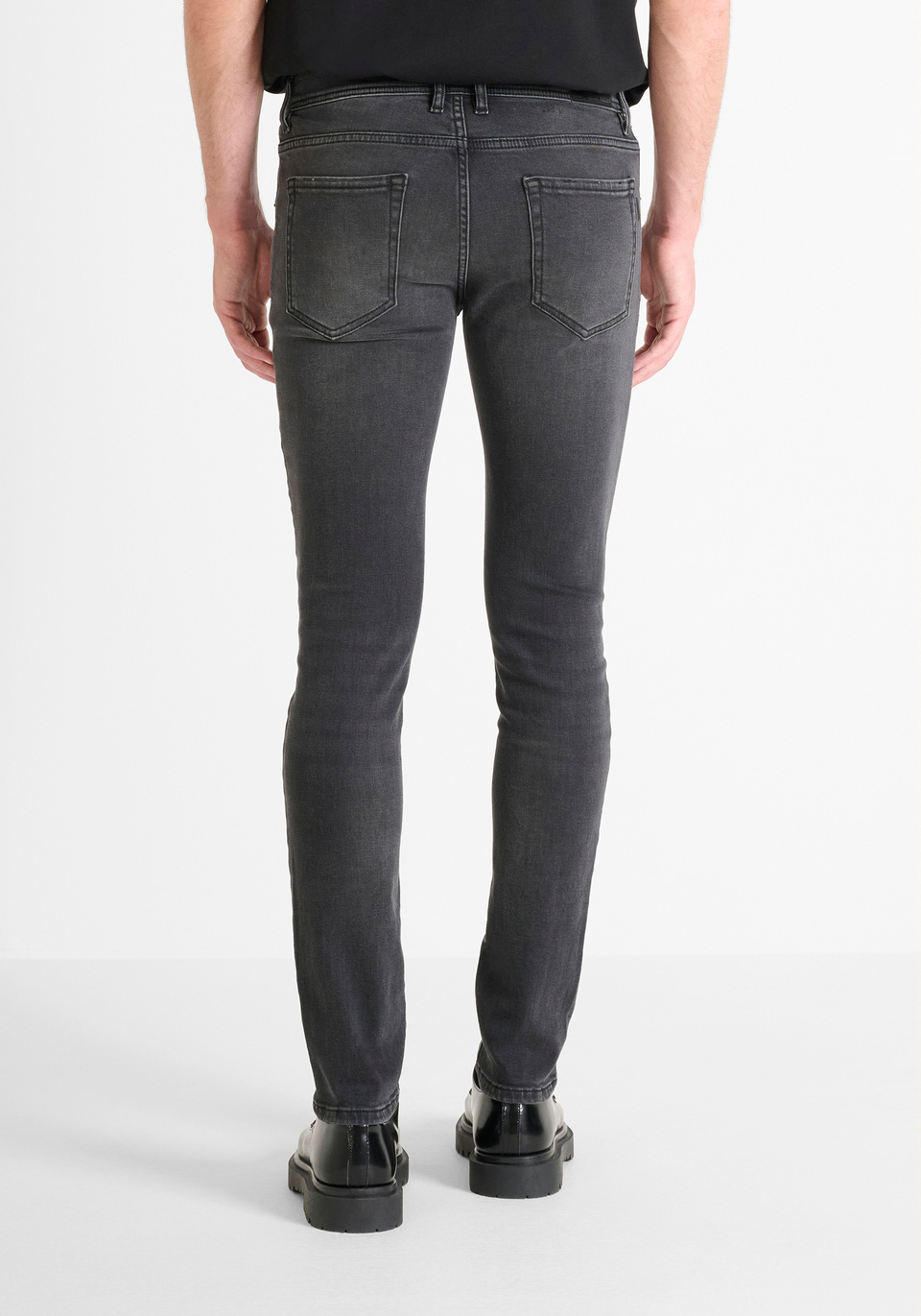 "GILMOUR" SUPER SKINNY FIT JEANS IN BLACK DENIM - Antony Morato Online Shop
