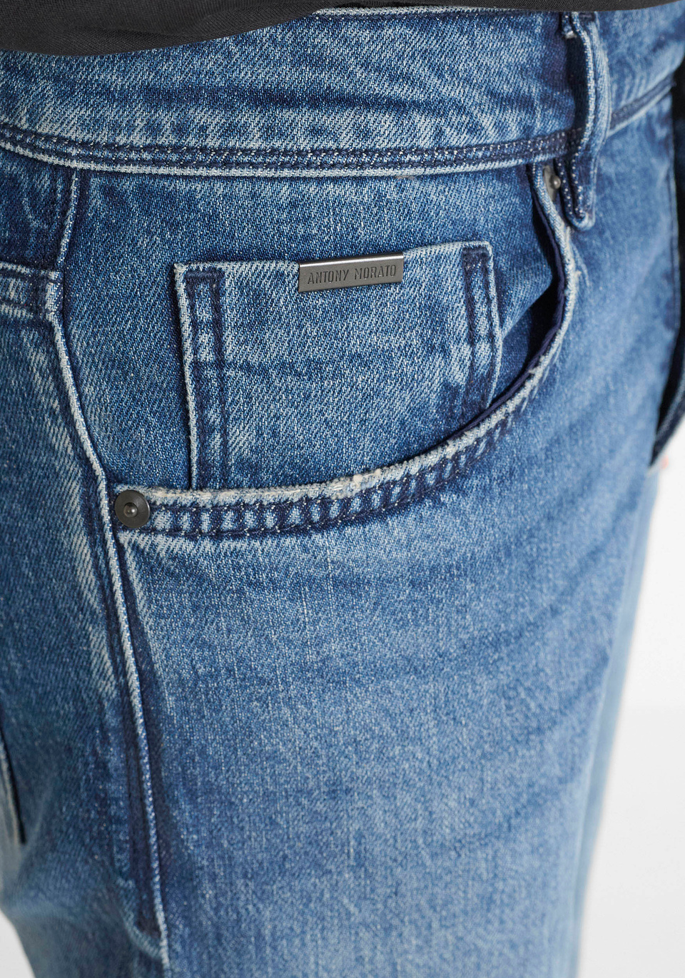 JEANS „CLEVE" SLIM STRAIGHT FIT AUS BLAUEM DENIM - Antony Morato Online Shop