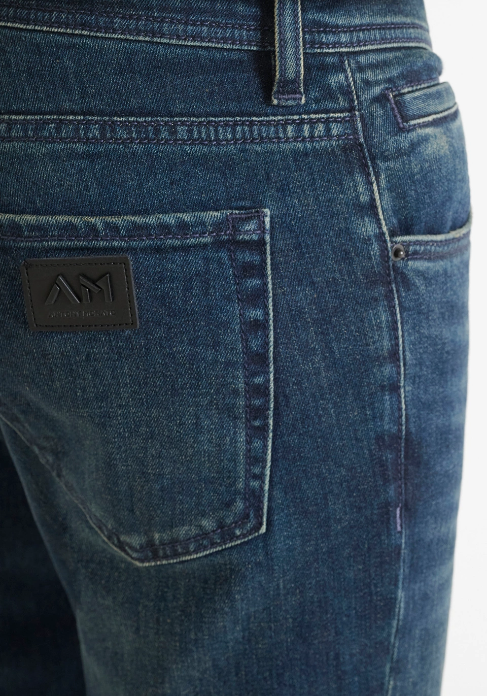 "KARL" SKINNY CROPPED FIT JEANS IN TRUE BLUE DENIM - Antony Morato Online Shop