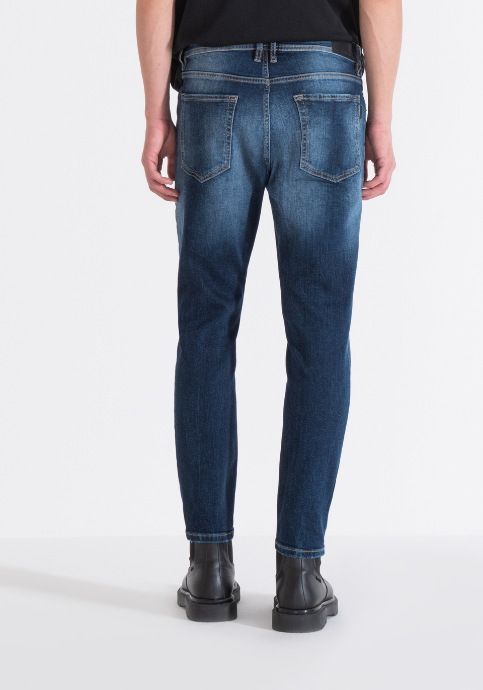 SKINNY CROPPED FIT KARL JEANS IN BLUE DENIM Antony Morato
