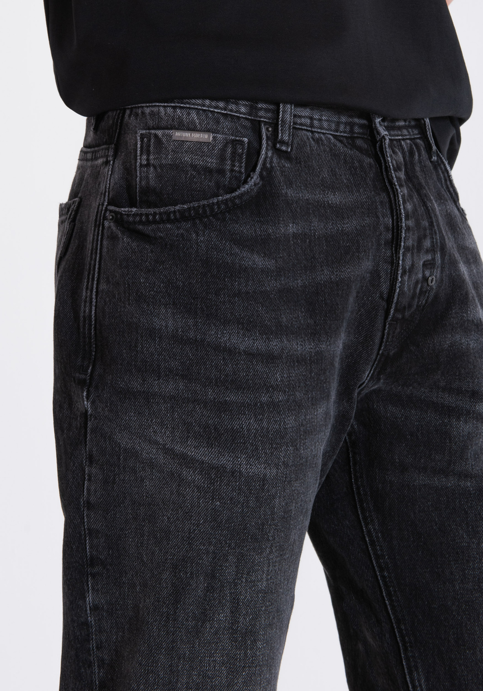 JEANS REGULAR STRAIGTH FIT "JOE" IN DENIM NERO CON LAVAGGIO SCURO - Antony Morato Online Shop