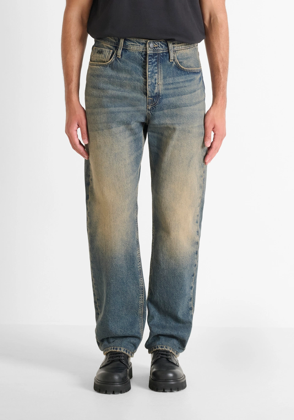 "BRAD" FLARED STRAIGHT FIT JEANS IN BLUE DENIM - Antony Morato Online Shop