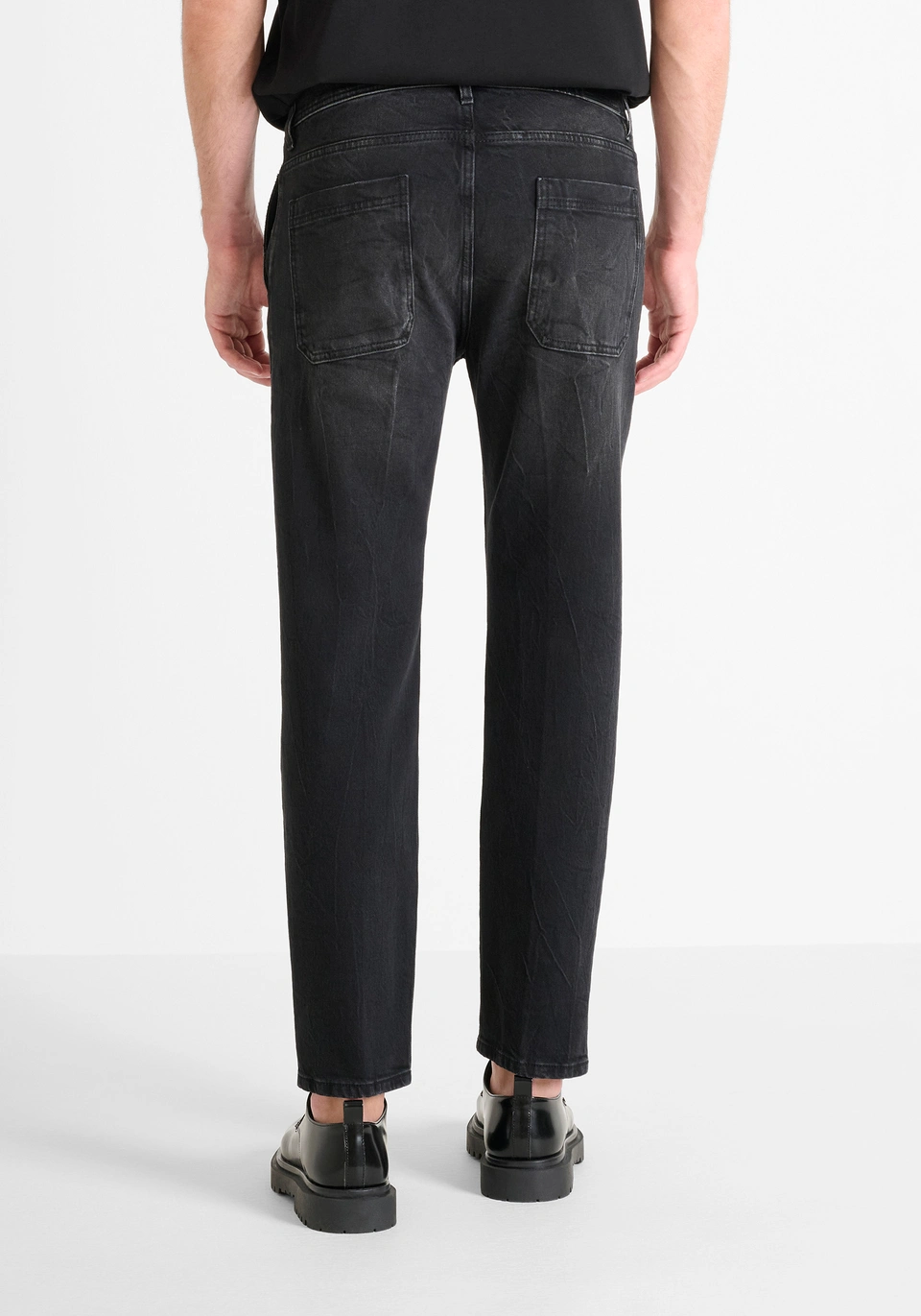 JEANS REGULAR FIT "TREY" IN DENIM NERO - Antony Morato Online Shop