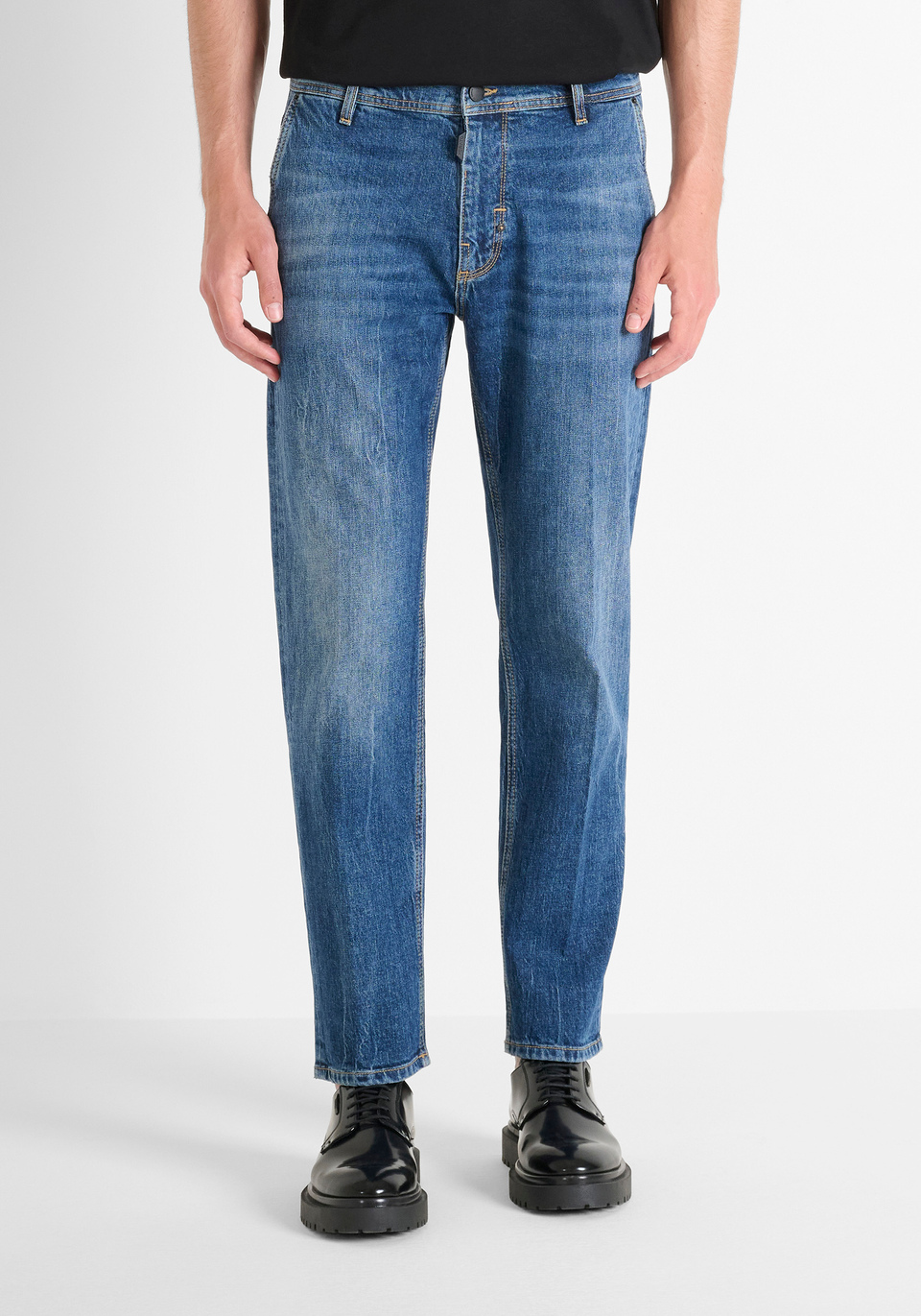 JEAN COUPE REGULAR « TREY » EN DENIM CONFORT BLEU - Antony Morato Online Shop
