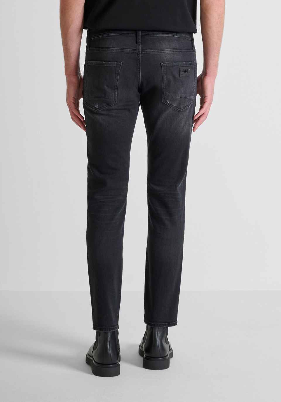 JEANS COMFORT TAPERED FIT "KURT" IN DENIM NERO - Antony Morato Online Shop