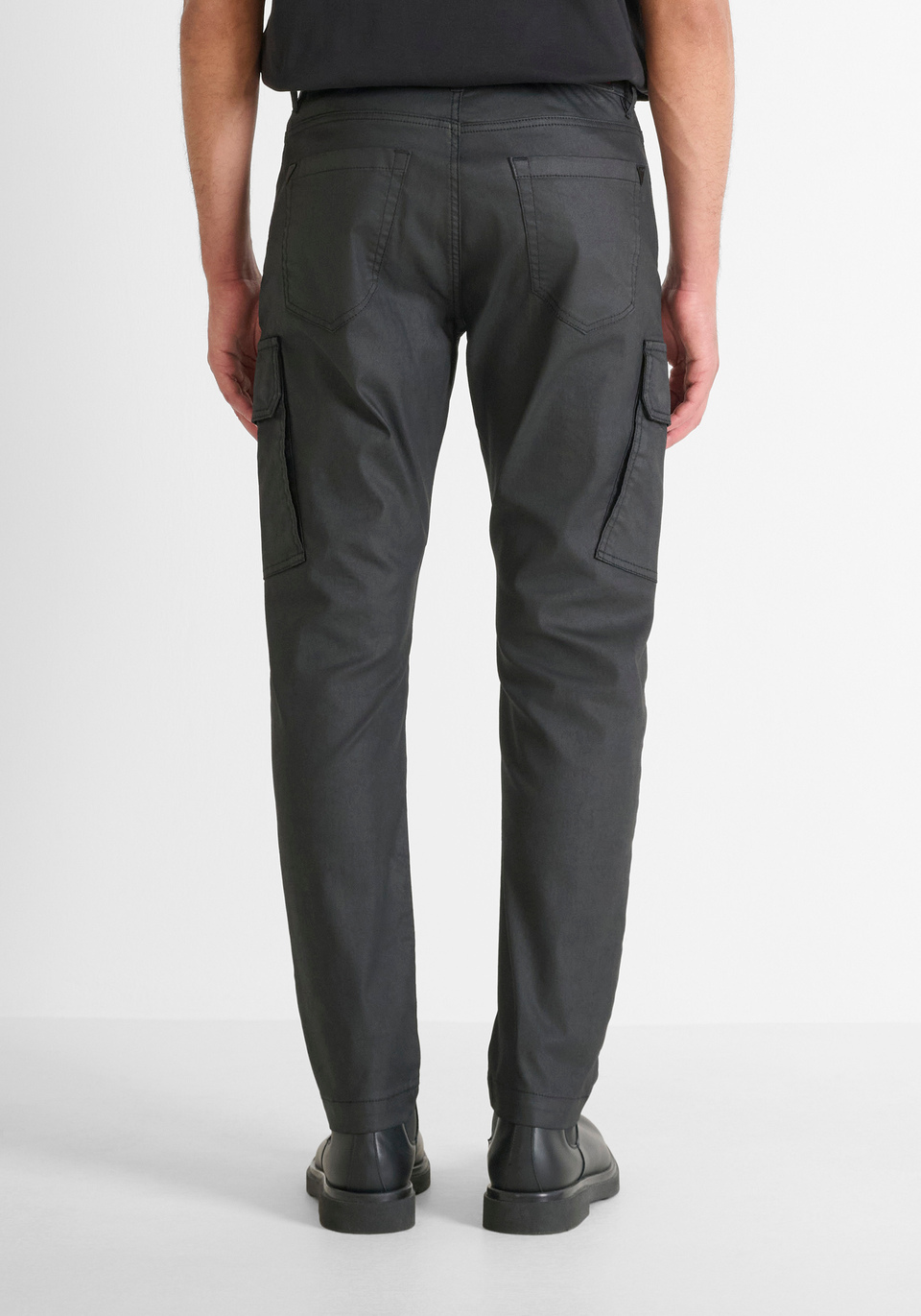 JEANS SLIM FIT « SIMON » EN DENIM NOIR AVEC GRANDES POCHES - Antony Morato Online Shop