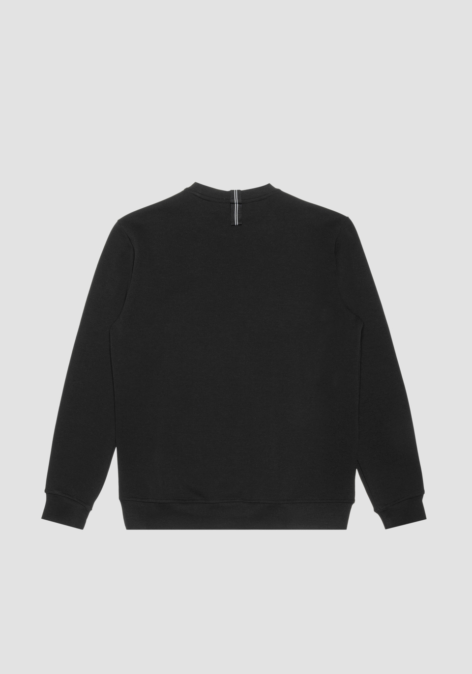 FELPA SLIM FIT GIROCOLLO IN TESSUTO MISTO COTONE CON PLACCHETTA LOGATA - Antony Morato Online Shop
