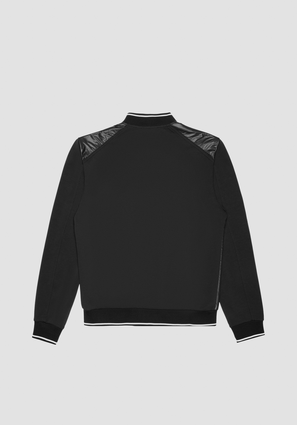 REGULAR FIT SWEATSHIRT IN COTTON BLEND WITH NYLON CONTRAST AND LOGO RUBBER PATCH - Antony Morato Online Shop