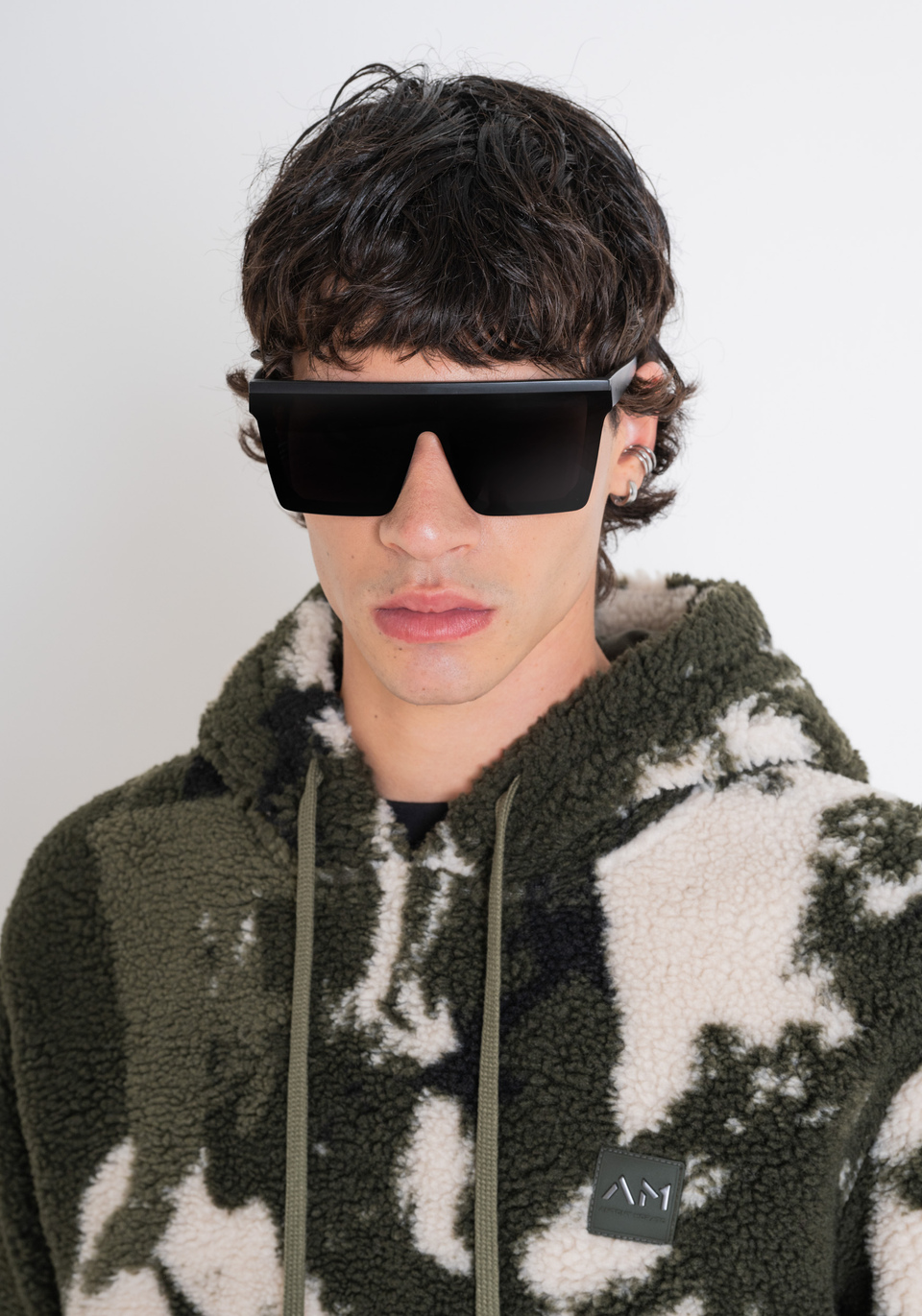 REGULAR FIT HOODIE WITH CAMOUFLAGE PATTERN - Antony Morato Online Shop