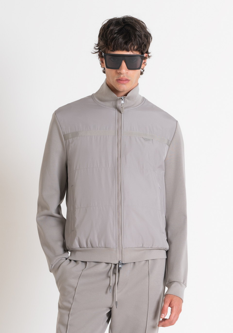 Slim fit grey sweatshirt on sale