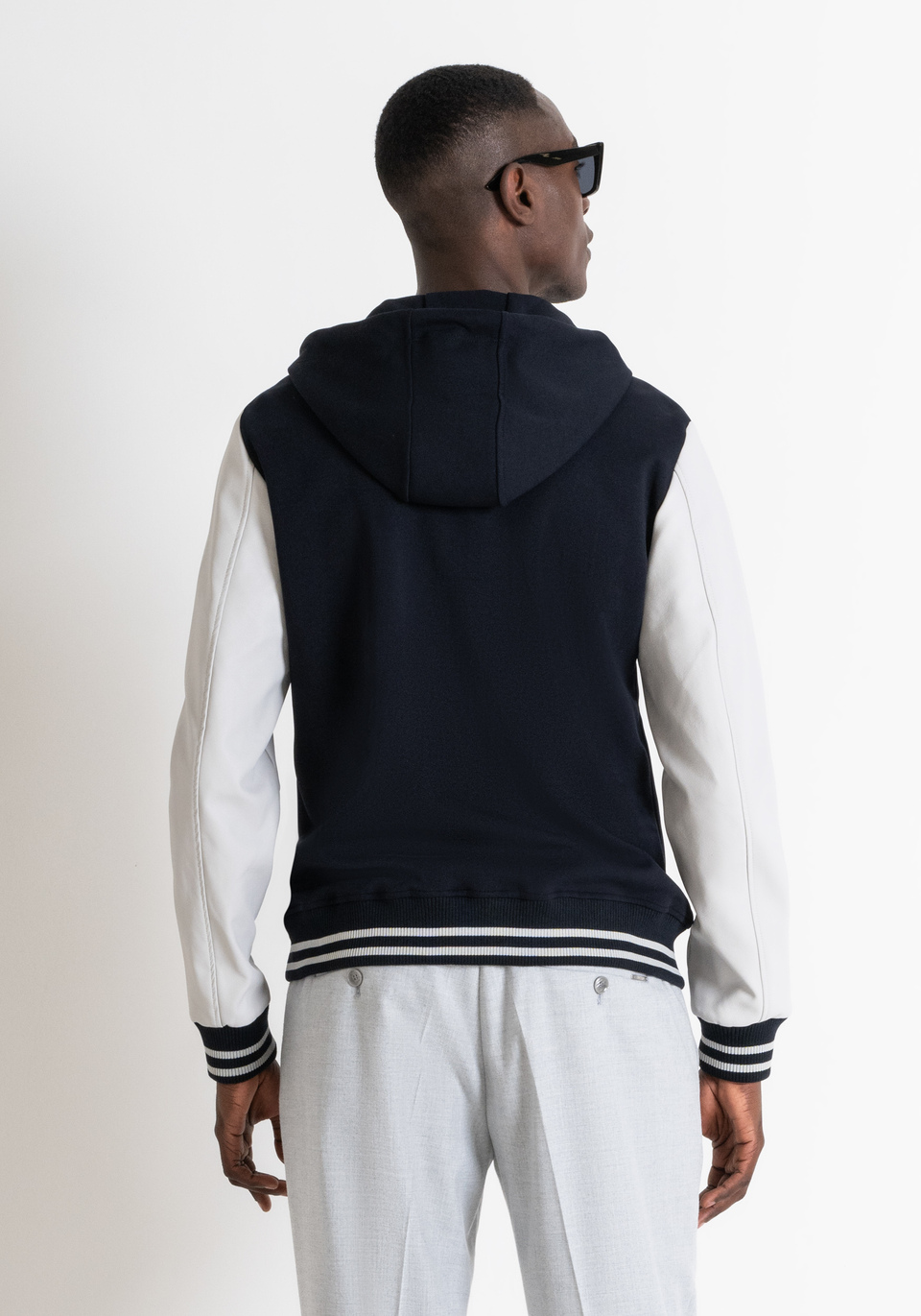REGULAR FIT COLLEGE HOODIE IN COTTON BLEND WITH LOGO Antony Morato