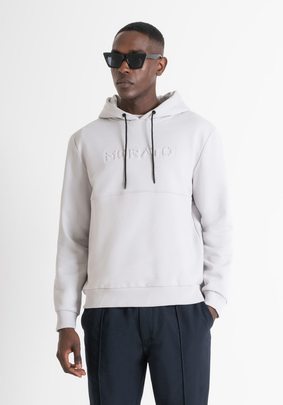 RELAXED FIT HOODIE IN LIGHT COTTON BLEND SUSTAINABLE FABRIC Antony Morato