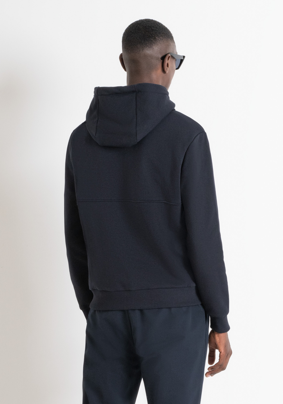 RELAXED FIT HOODIE IN LIGHT COTTON BLEND SUSTAINABLE FABRIC - Antony Morato Online Shop