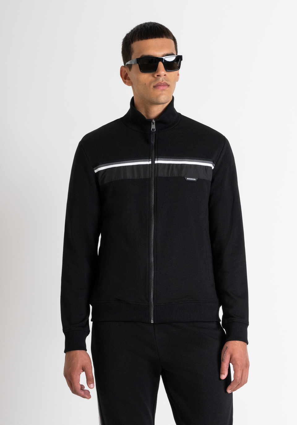 Antony Morato Regular Fit Sweatshirt with Zip in Sustainable Cotton Blend Fabric