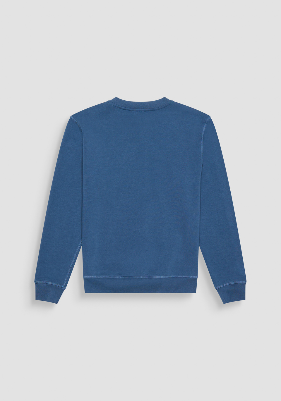 REGULAR FIT SWEATSHIRT IN SUSTAINABLE BLUE COTTON BLEND FABRIC WITH LOGO - Antony Morato Online Shop