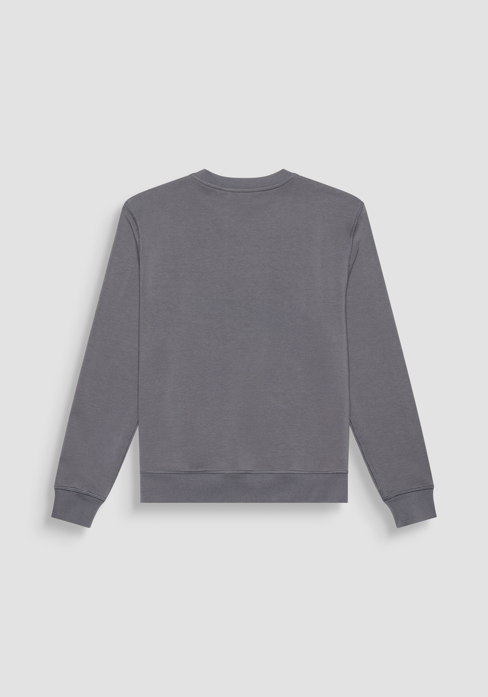 FELPA REGULAR FIT IN TESSUTO SOSTENIBILE MISTO COTONE GRIGIO CON LOGO - Antony Morato Online Shop