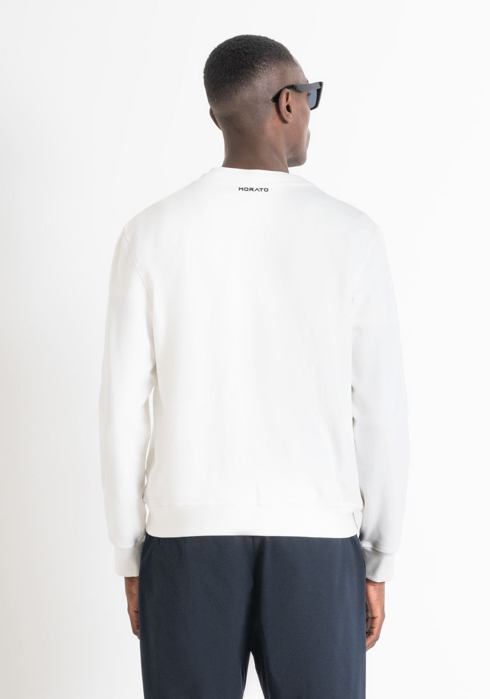 REGULAR FIT SWEATSHIRT IN SUSTAINABLE COTTON-BLEND FABRIC WITH TIGER PRINT - Antony Morato Online Shop