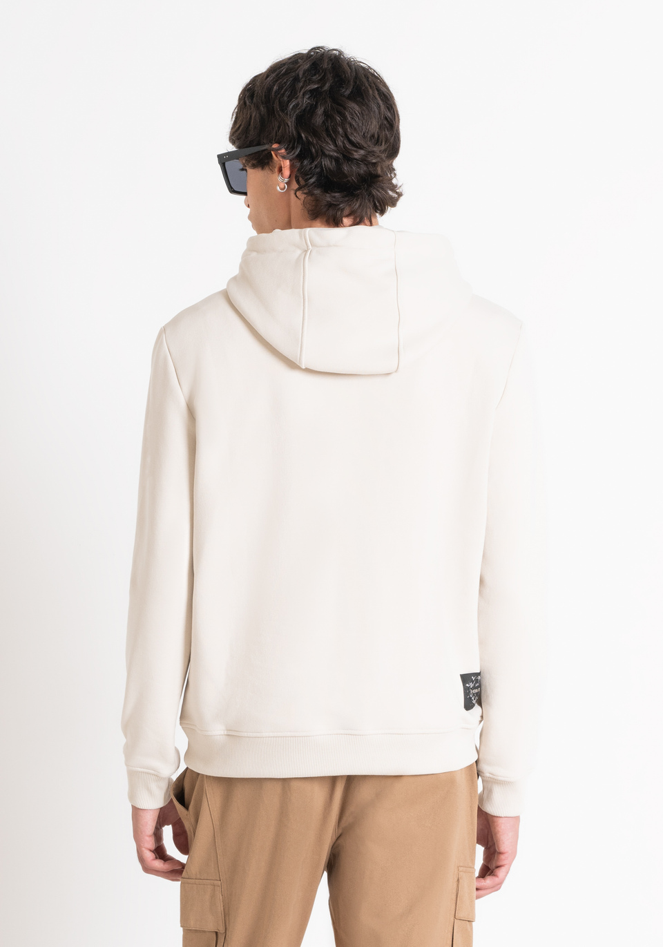 RELAXED FIT HOODIE IN SUSTAINABLE FABRIC WITH PRINT - Antony Morato Online Shop
