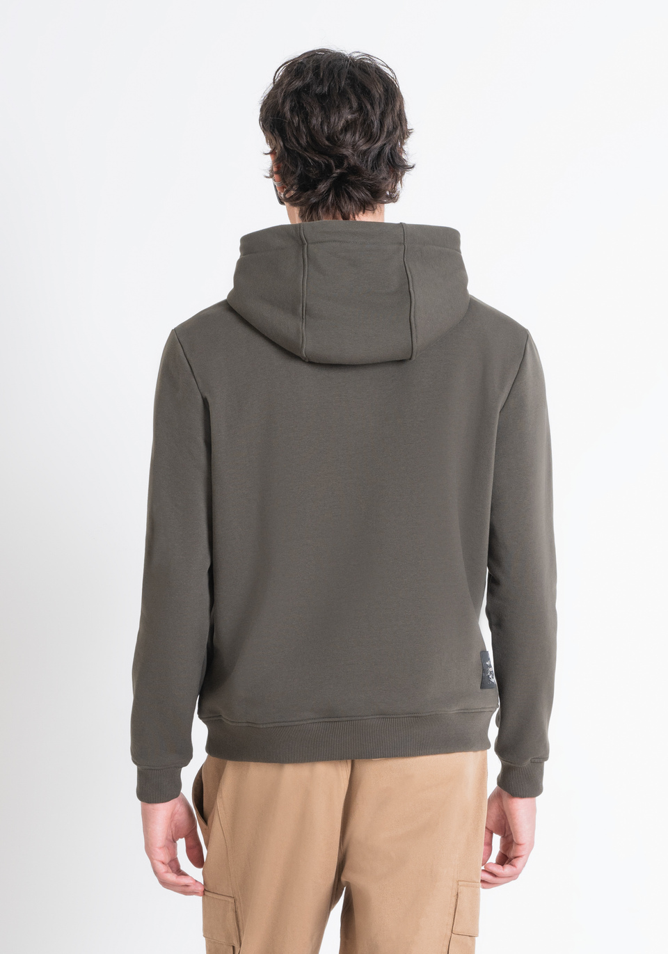 RELAXED FIT HOODIE IN SUSTAINABLE COTTON BLEND FABRIC WITH PRINT Antony Morato