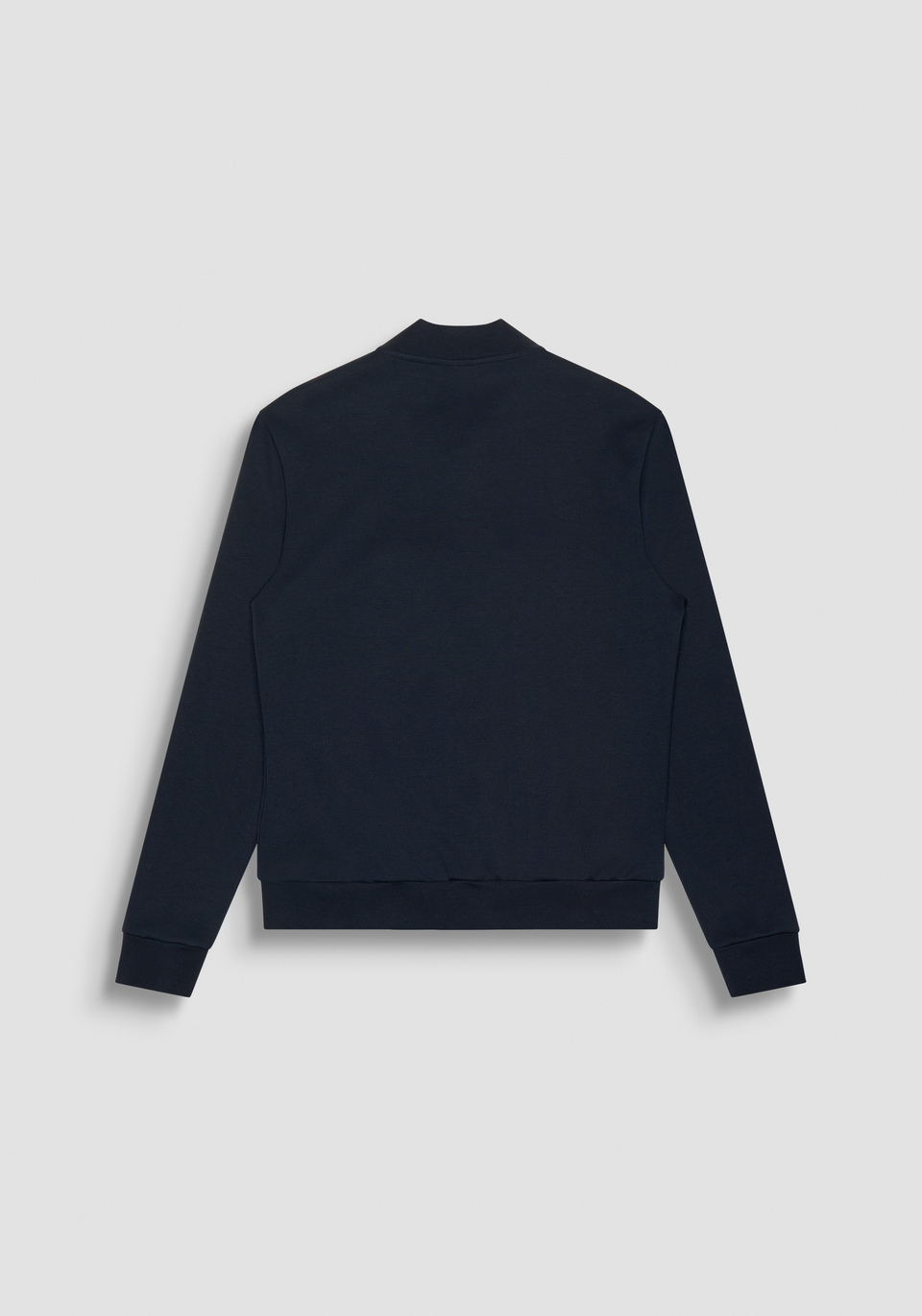SLIM FIT SWEATSHIRT WITH ZIP AND POCKETS IN BLUE COTTON BLEND WITH LOGO - Antony Morato Online Shop
