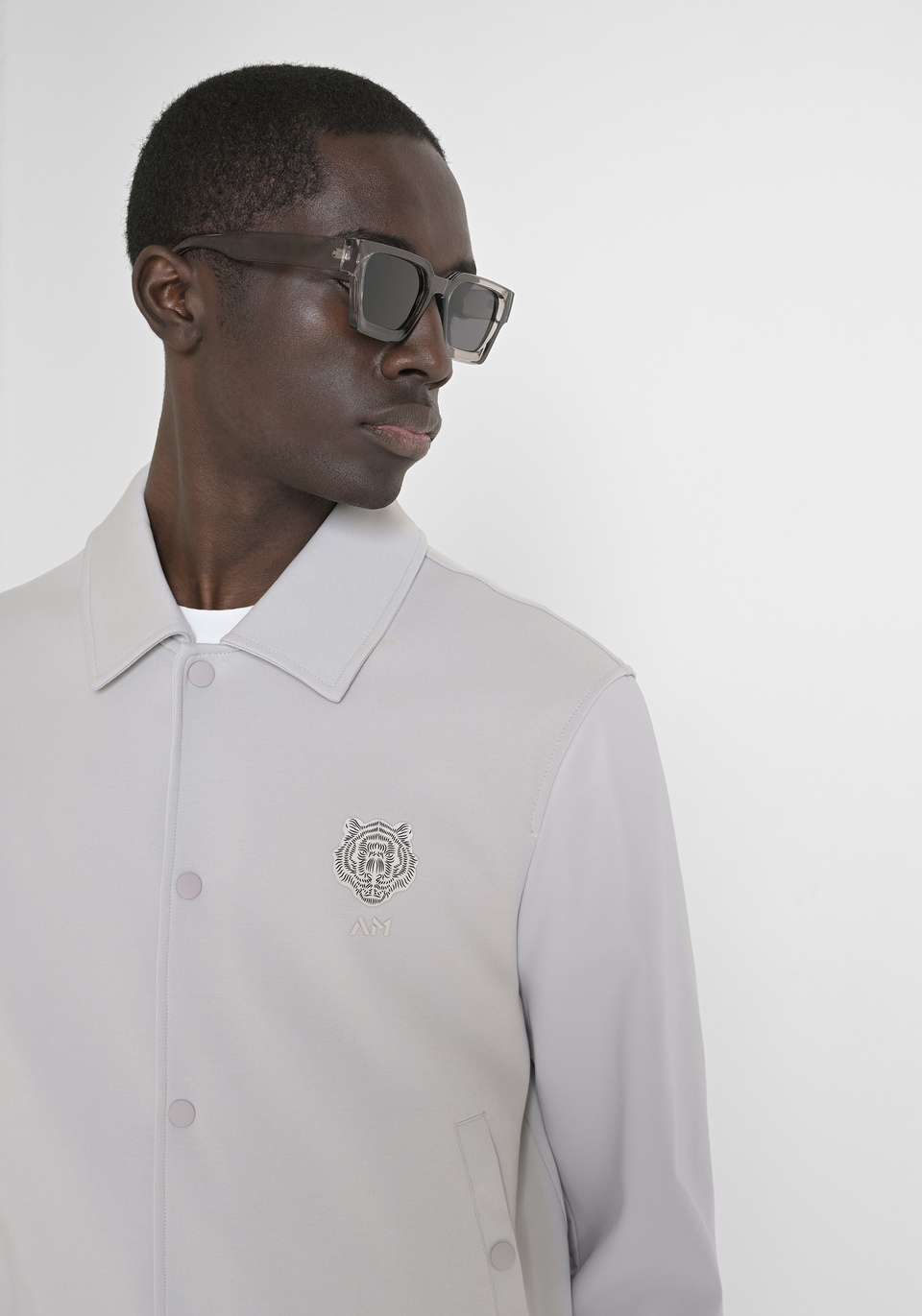 REGULAR FIT SWEATSHIRT IN COTTON BLEND WITH FAUX LEATHER INSERTS - Antony Morato Online Shop