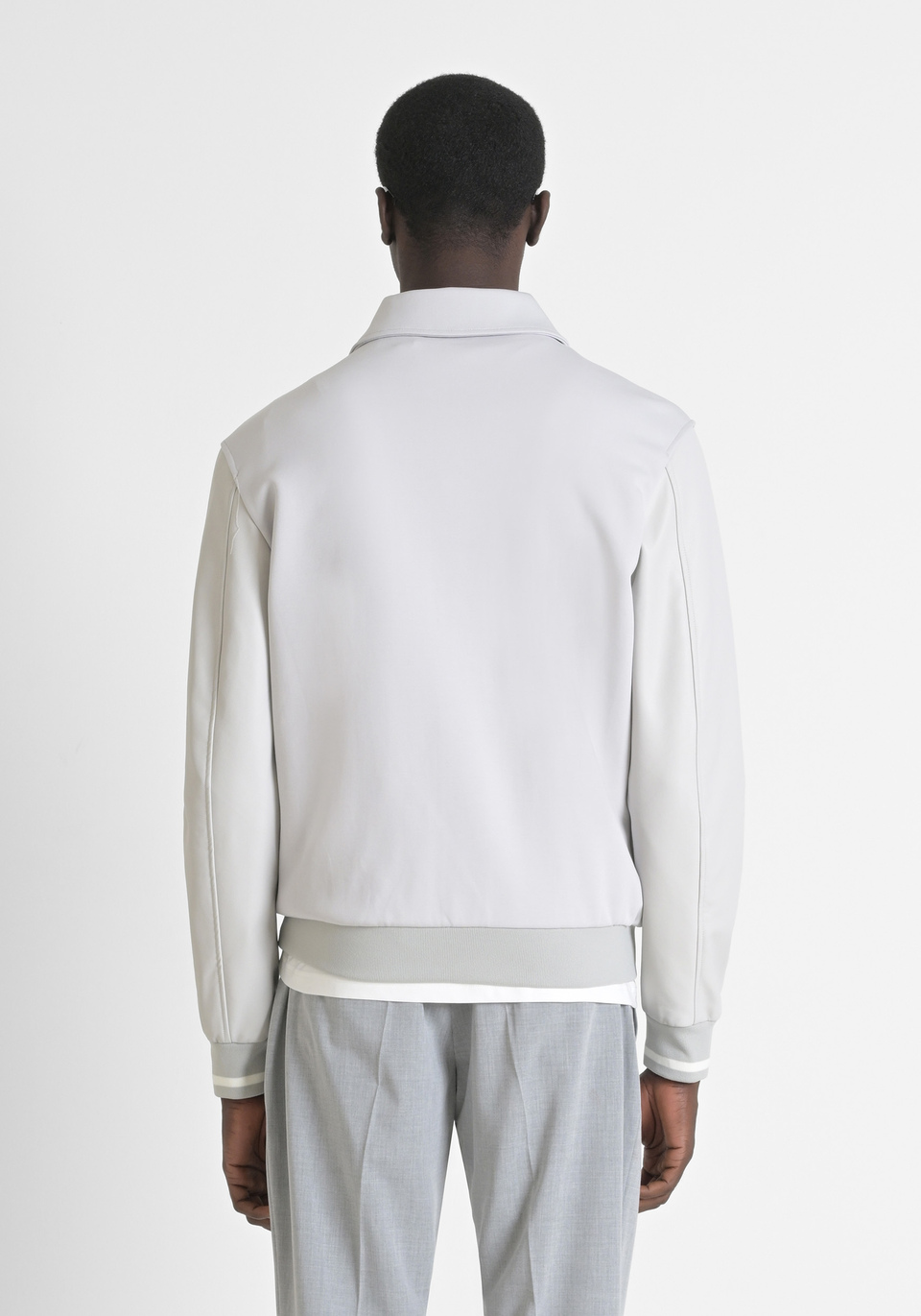 REGULAR FIT SWEATSHIRT IN COTTON BLEND WITH FAUX LEATHER INSERTS - Antony Morato Online Shop