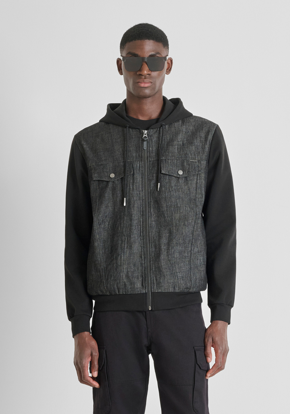 REGULAR FIT ZIP SWEATSHIRT IN COTTON BLEND - Antony Morato Online Shop REGULAR FIT ZIP SWEATSHIRT IN COTTON BLEND - Antony Morato Online Shop