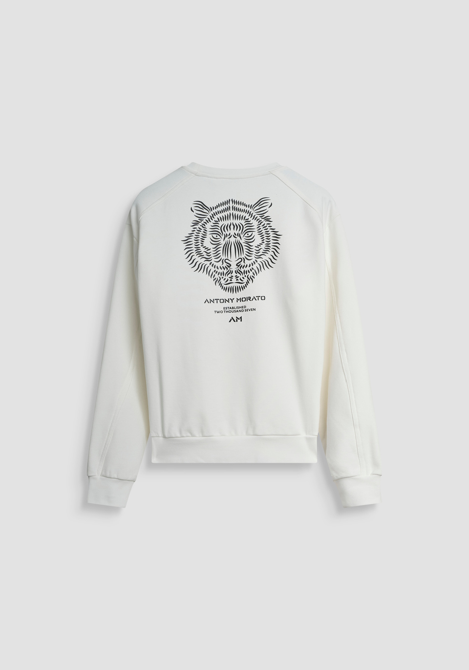 RELAXED FIT CREW NECK SWEATSHIRT IN COTTON BLEND WITH TIGER PATCH - Antony Morato Online Shop