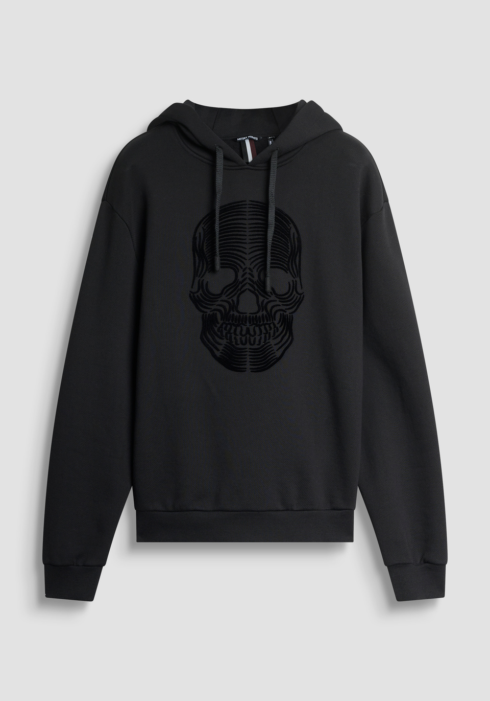 BOXY FIT HOODIE IN COTTON BLEND WITH SKULL PRINT - Antony Morato Online Shop