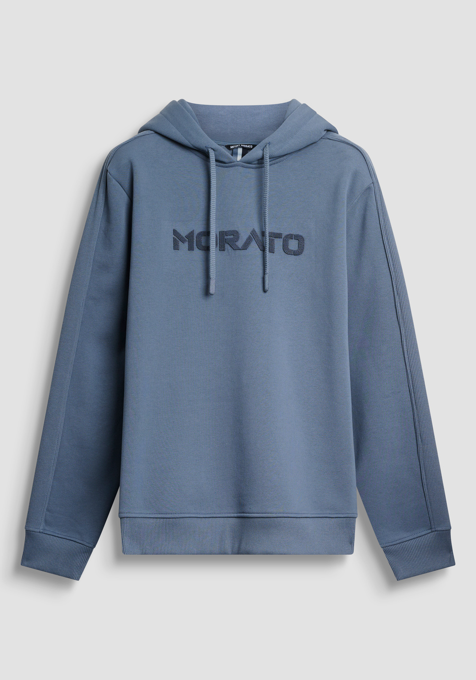 RELAXED FIT HOODIE IN COTTON BLEND SUSTAINABLE WITH LOGO - Antony Morato Online Shop