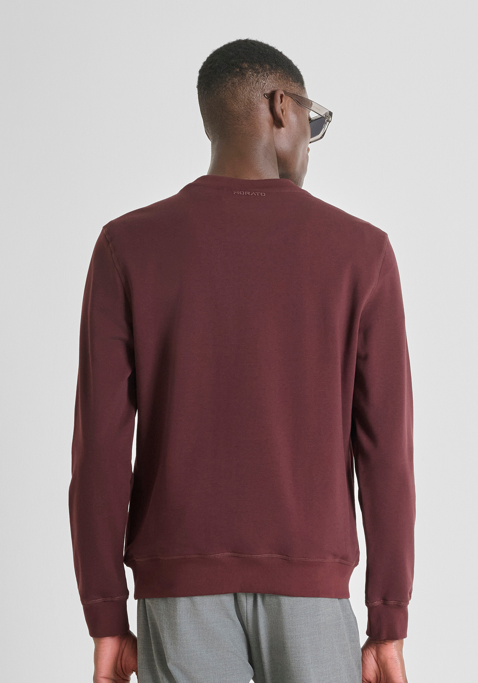 REGULAR FIT CREWNECK SWEATSHIRT IN SUSTAINABLE COTTON BLEND WITH TIGER PRINT - Antony Morato Online Shop