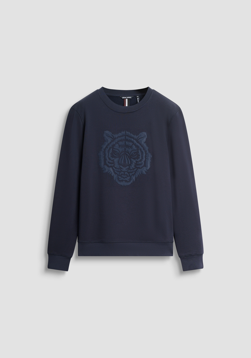 REGULAR FIT CREWNECK SWEATSHIRT IN SUSTAINABLE COTTON BLEND WITH TIGER PRINT - Antony Morato Online Shop