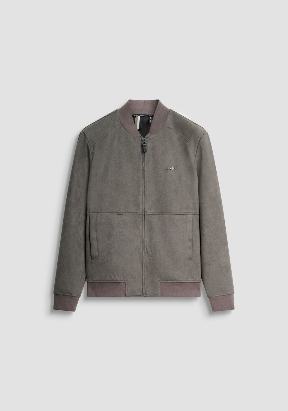 REGULAR FIT SWEATSHIRT MIT REISSVERSCHLUSS AUS WILDLEDER-EFFEKT STOFF - Antony Morato Online Shop