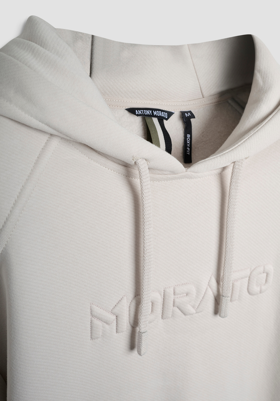 BOXY FIT HOODIE IN COTTON WITH EMBROIDERED LOGO - Antony Morato Online Shop