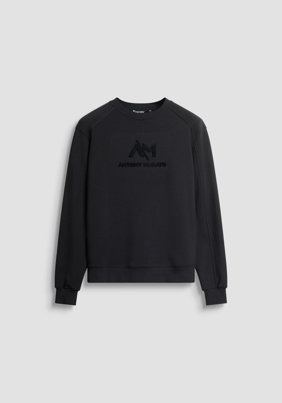 RELAXED FIT CREW-NECK SWEATSHIRT IN SUSTAINABLE COTTON BLEND WITH PRINTED LOGO - Antony Morato Online Shop