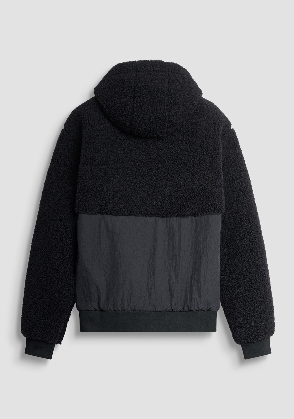 RELAXED FIT HOODED SWEATSHIRT IN SOFT TEDDY EFFECT FABRIC - Antony Morato Online Shop
