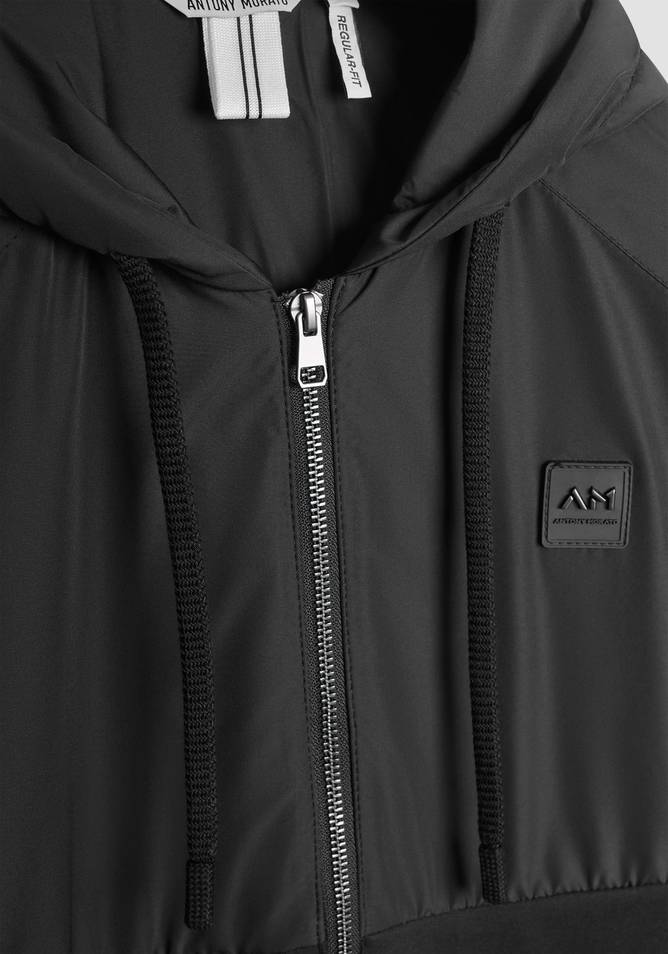 SUDADERA CON CREMALLERA REGULAR FIT EN MEZCLA ALGODÓN CON TEJIDO CONTRASTANTE - Antony Morato Online Shop