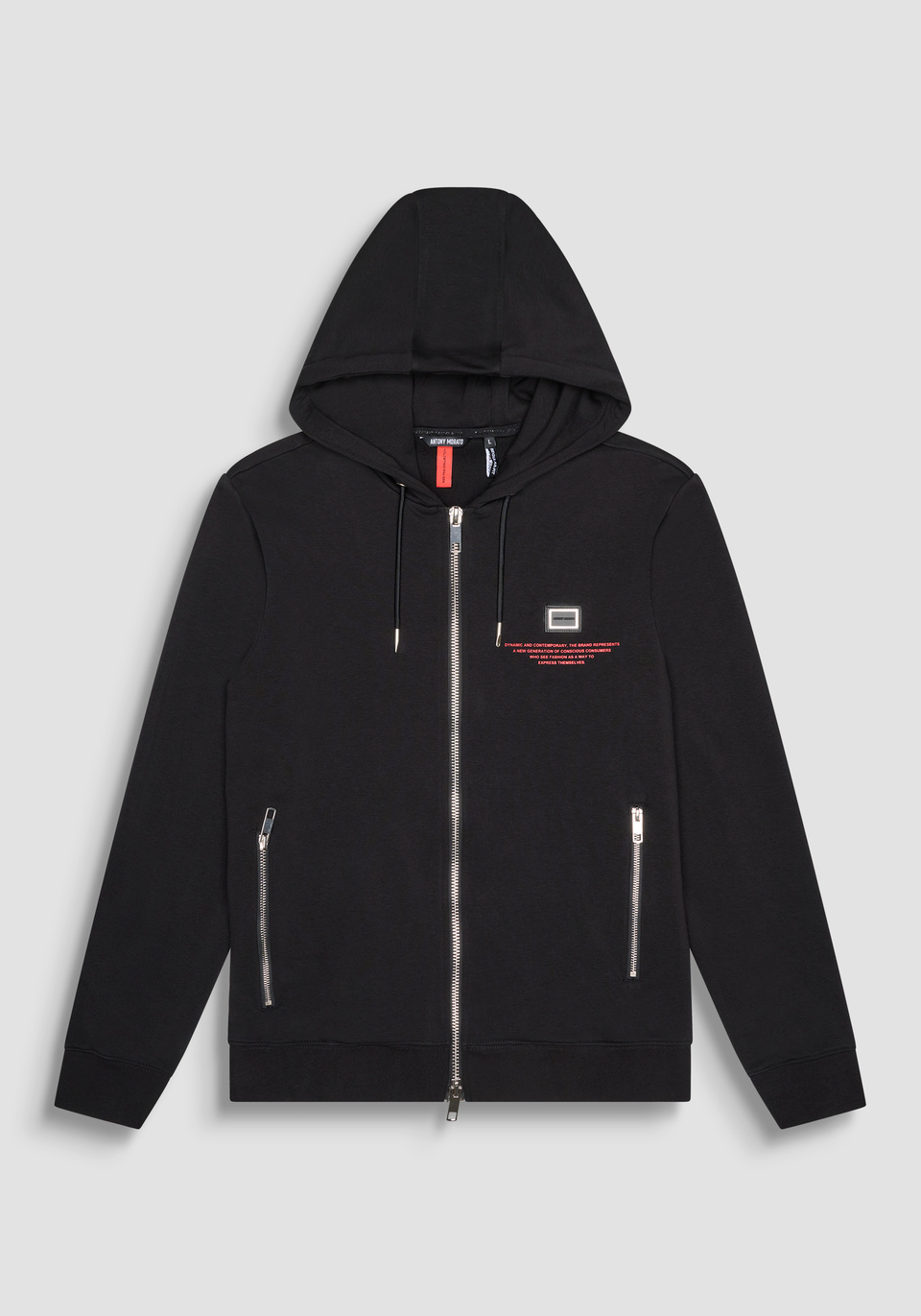 HOODIE MIT REISSVERSCHLUSS AUS BAUMWOLLMISCHUNG RED TAG LINIE - Antony Morato Online Shop
