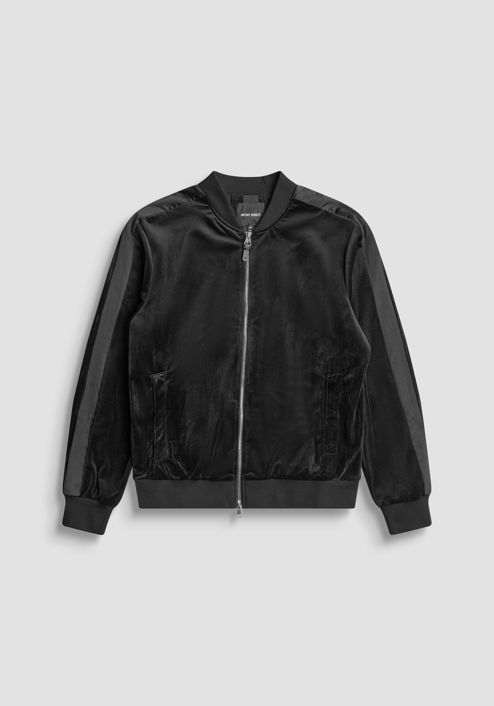 RELAXED FIT VELVET ZIP SWEATSHIRT - Antony Morato Online Shop