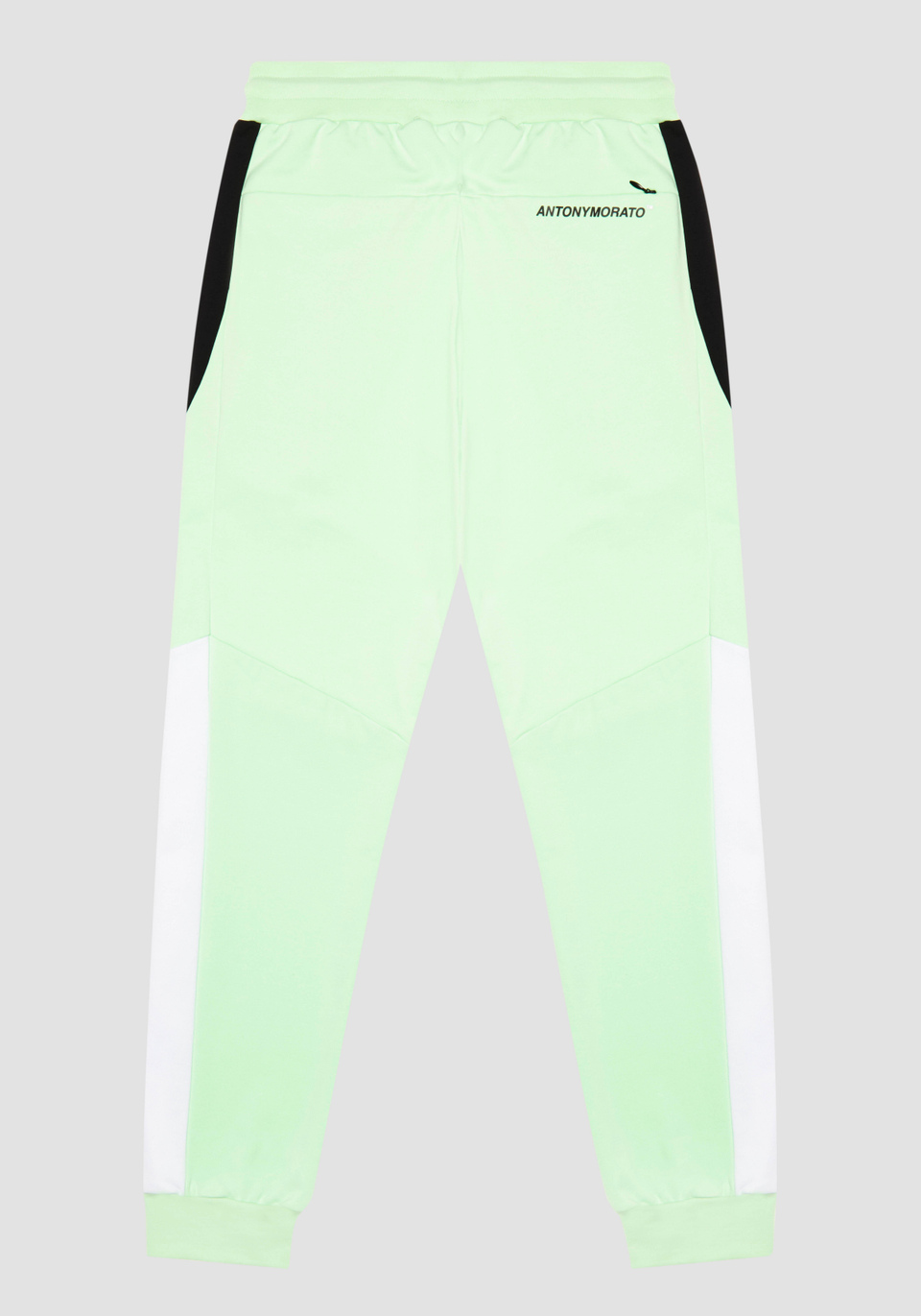 REGULAR FIT SWEATPANTS IN SUSTAINABLE COTTON-POLYESTER BLEND WITH RUBBER LOGO PRINT - Antony Morato Online Shop