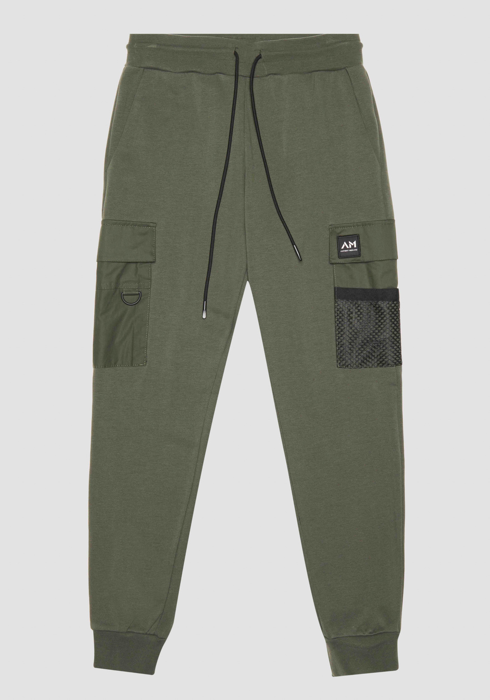 REGULAR FIT CARGO TROUSERS IN COTTON AND SUSTAINABLE POLYESTER