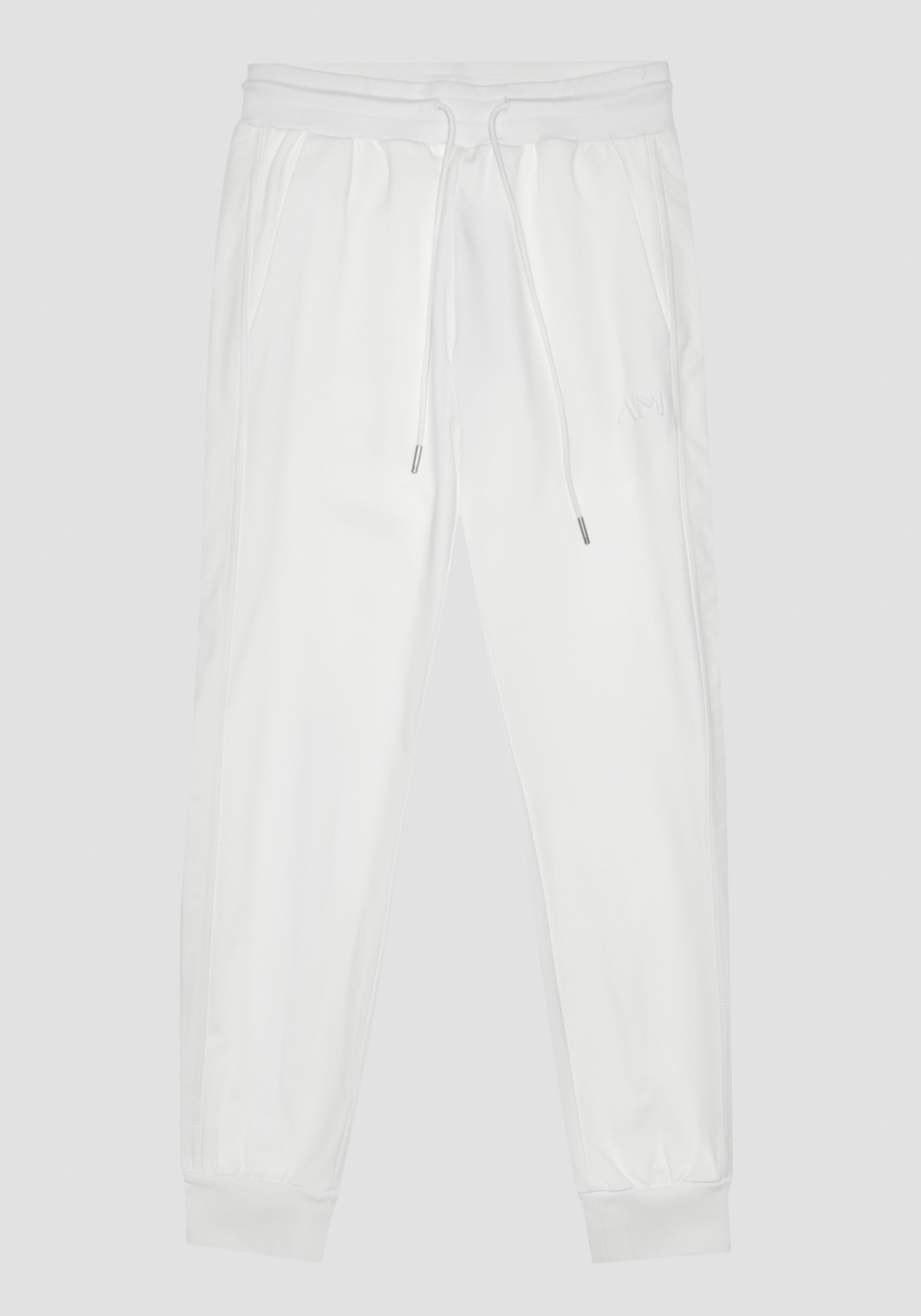 SLIM FIT SWEATPANTS IN SUSTAINABLE COTTON-POLYESTER BLEND WITH EMBROIDERED LOGO - Antony Morato Online Shop