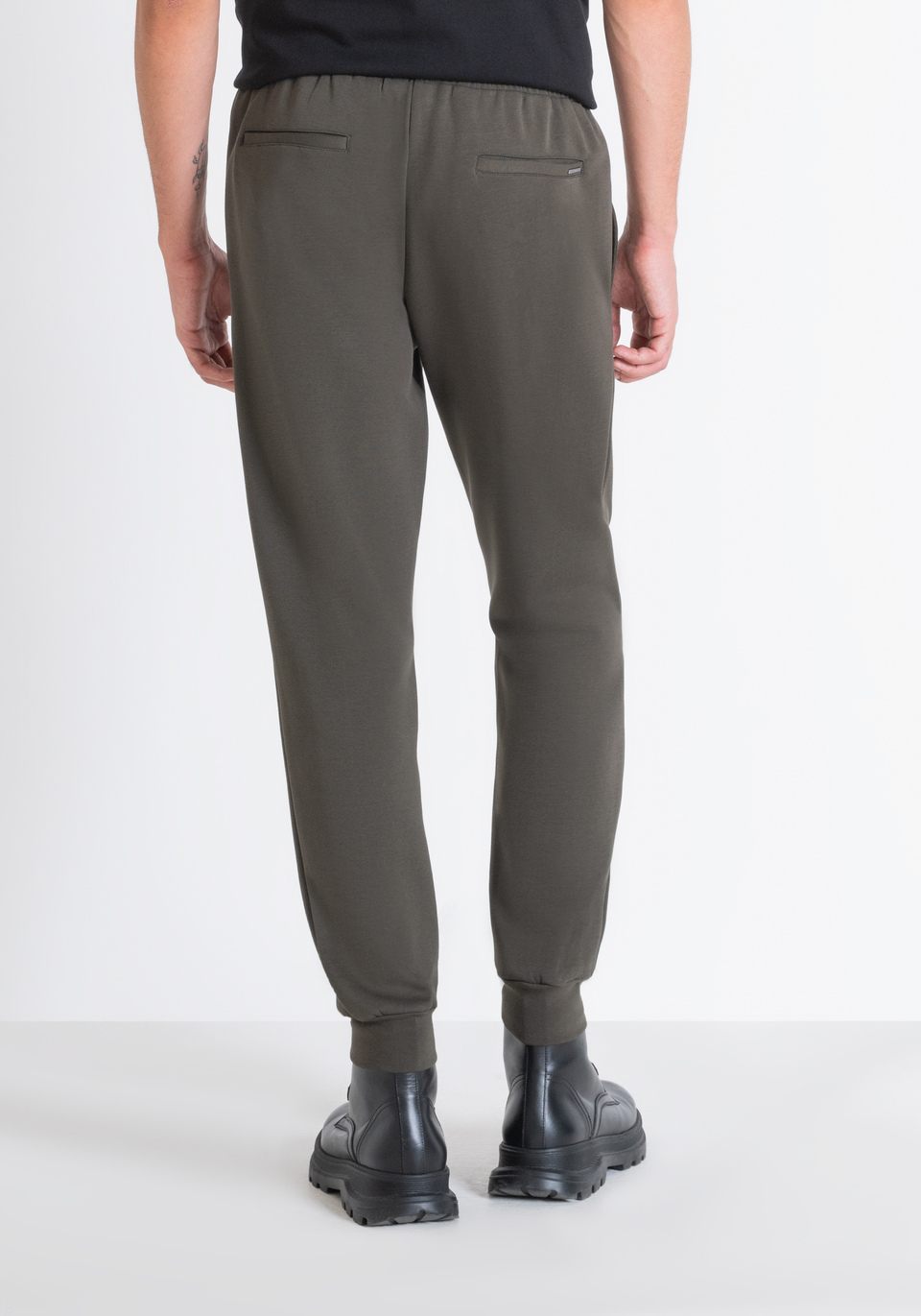 CARROT FIT SWEATPANTS IN GREEN COTTON BLEND WITH ELASTIC - Antony Morato Online Shop